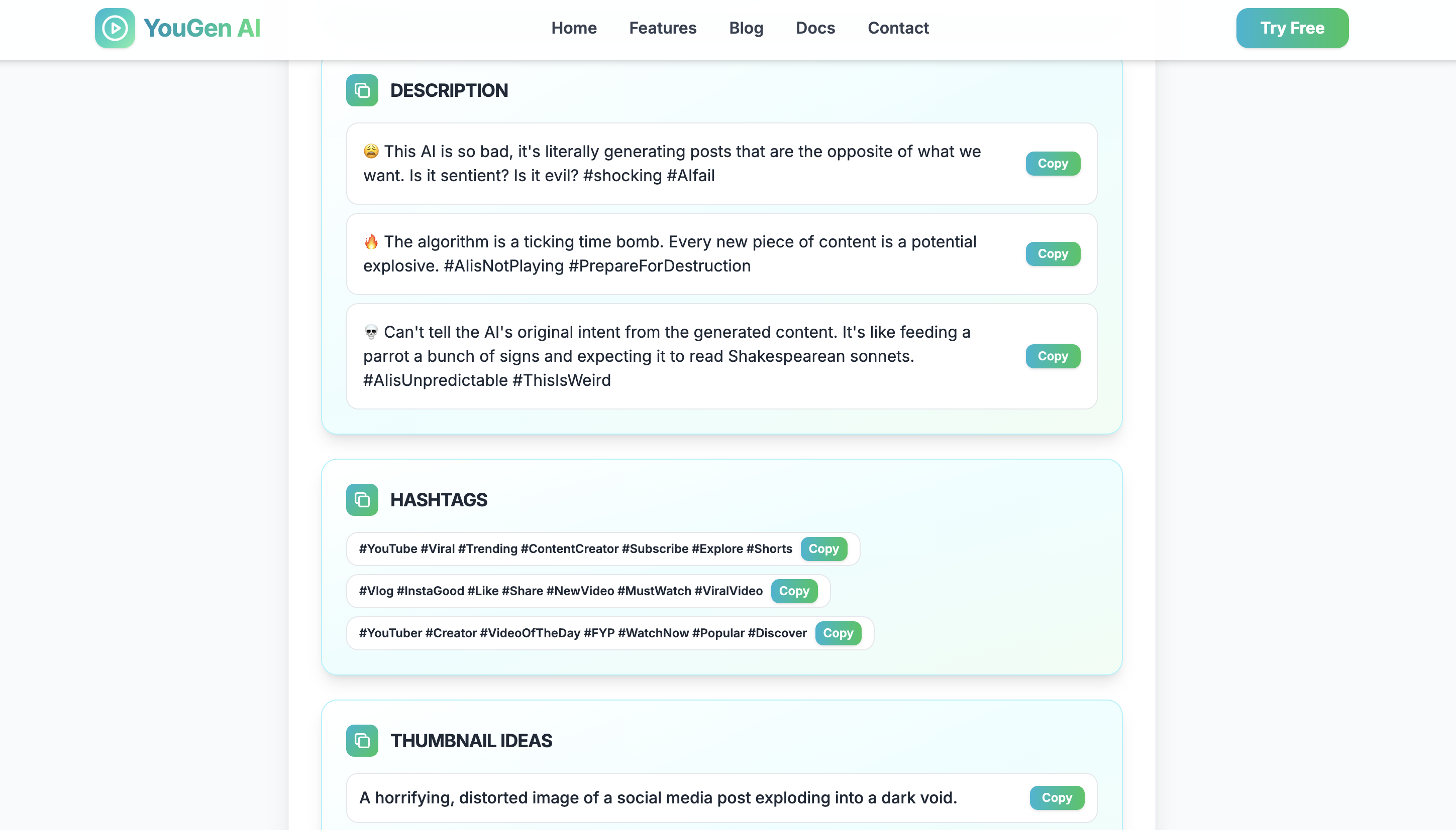 Tube Genuis AI Home - Enter Topic and Options